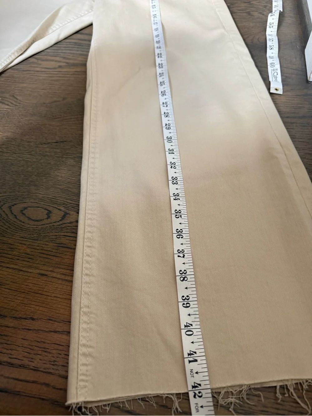 Oat New York High-Rise Wide Leg Ankle Jeans in Beige size 28. Like new.
